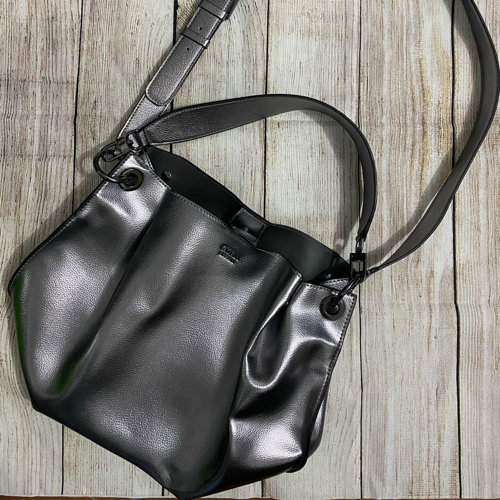 GUESS silver handbag